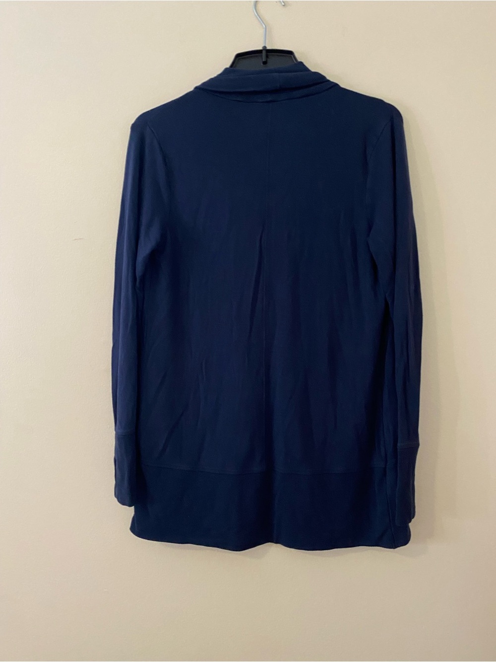 Athleta Navy Open Drape Front Cardigan with pockets oversized - Picture 7 of 9